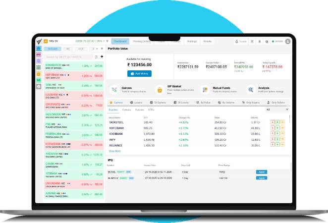 Turbo Trader web platform on a laptop